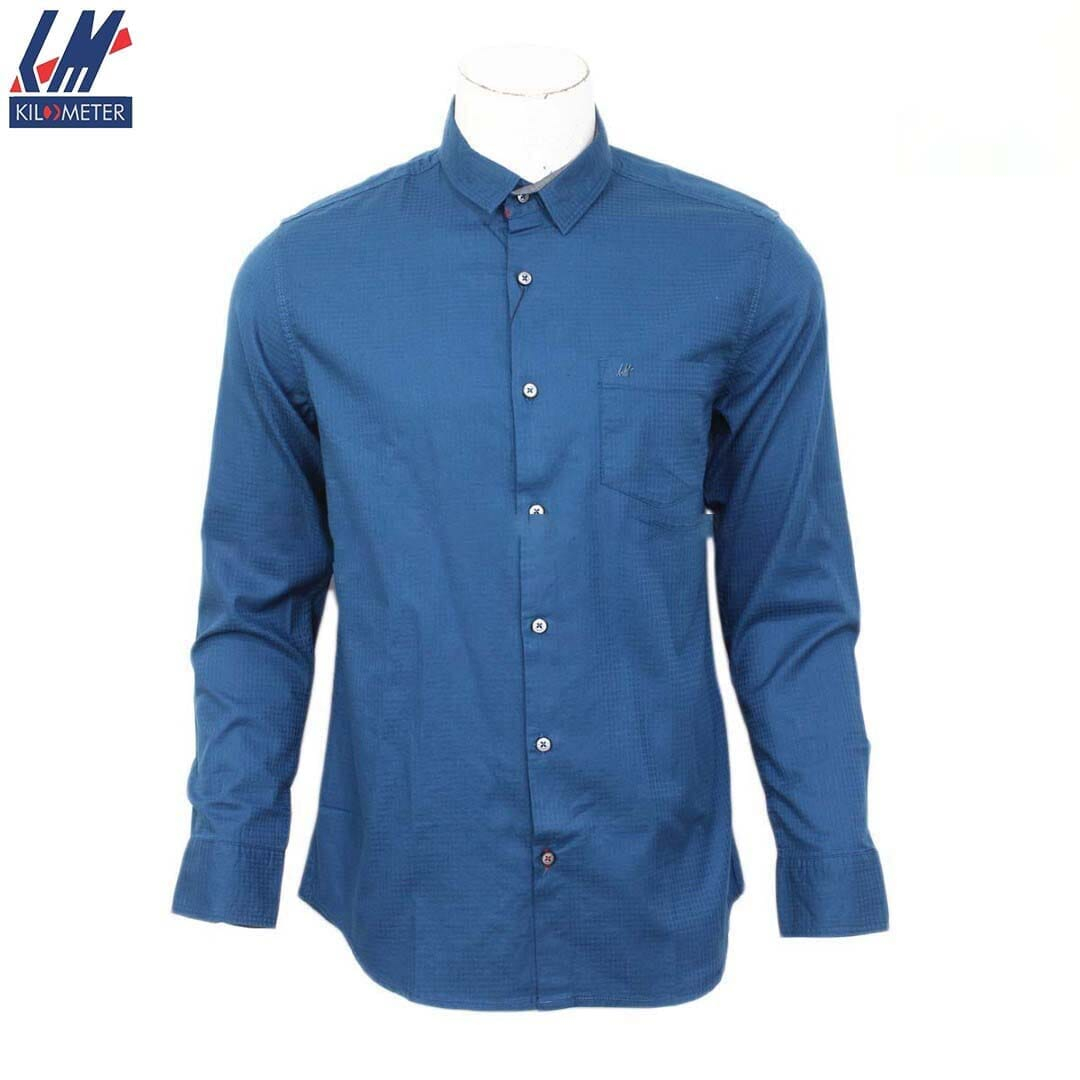 Kilometer Printed Shirt For Men (KMQL-022) Blue L
