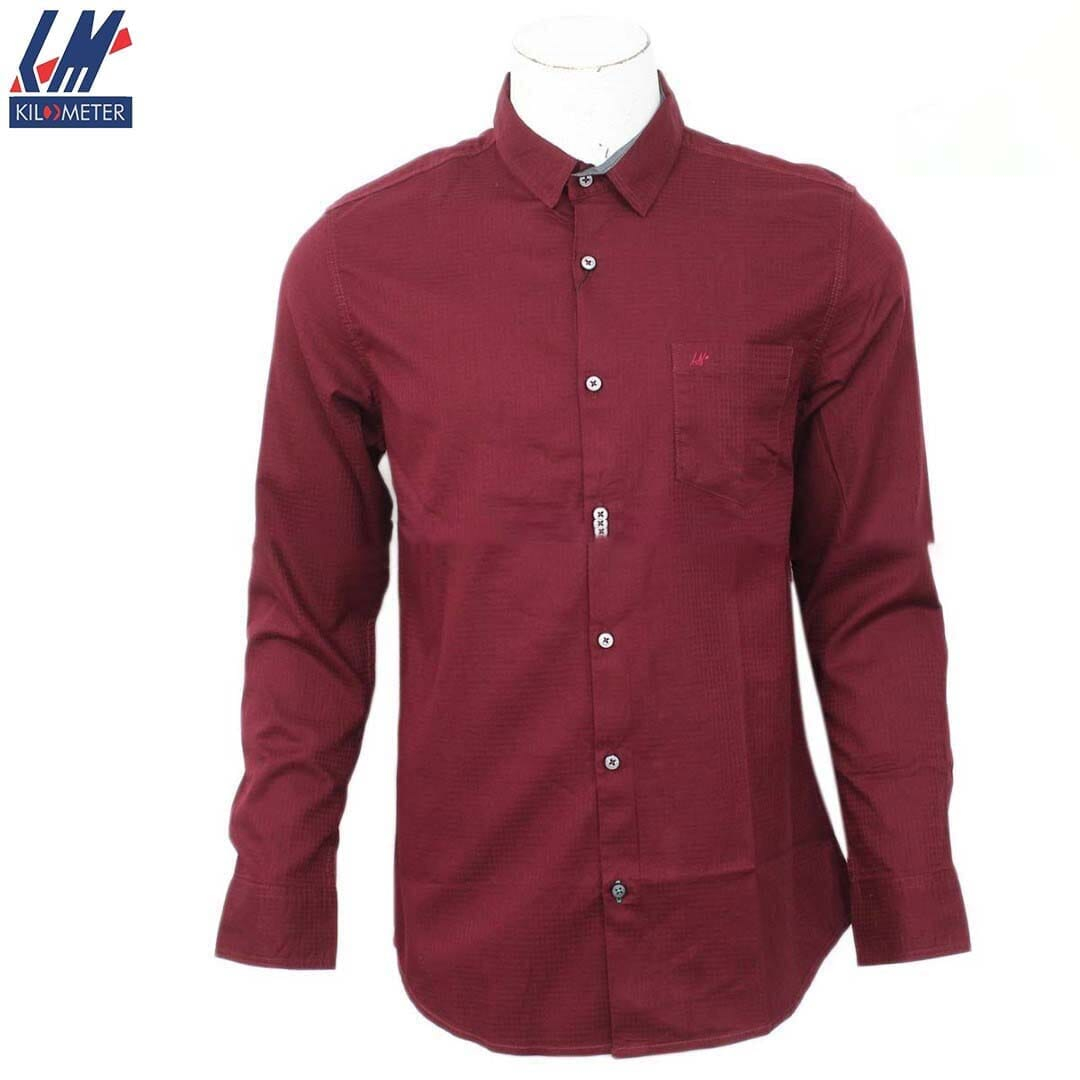 Kilometer Printed Shirt For Men (KMQL-022) Red S