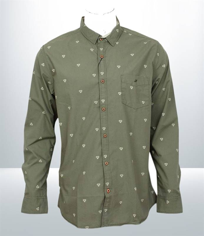 Kilometer Printed Shirt For Men (KMQL - 032) Green L
