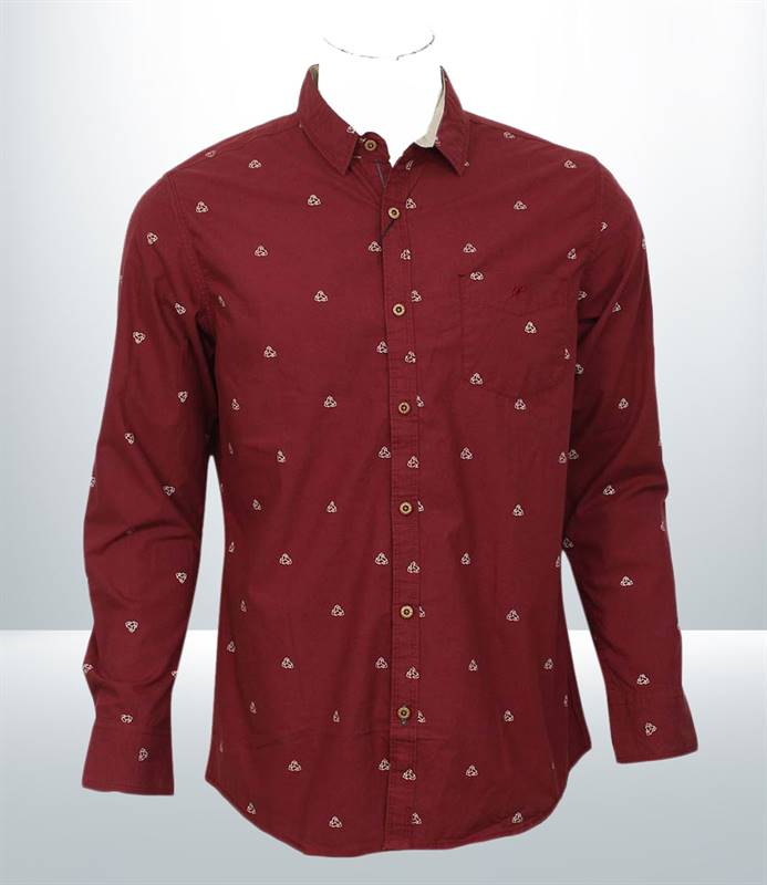 Kilometer Printed Shirt For Men (KMQL - 032) Red S