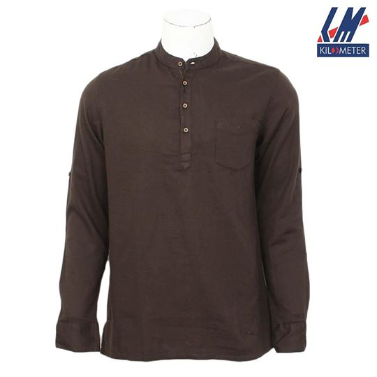 Kilometer Short Kurti For Men (KMQL-027) Brown M