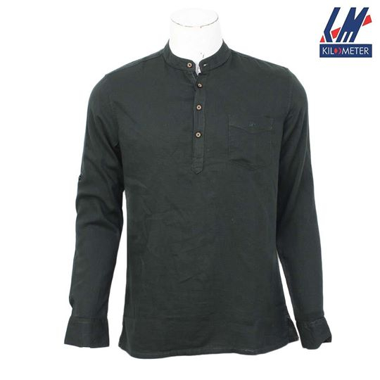 Kilometer Short Kurti For Men (KMQL-027) Deep Green M
