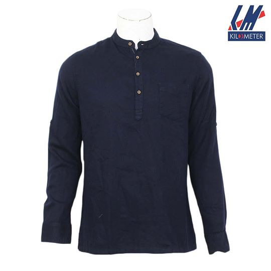 Kilometer Short Kurti For Men (KMQL-027) Navy M