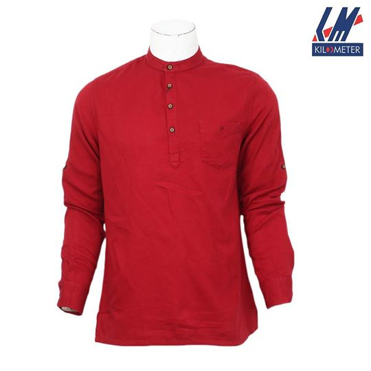 Kilometer Short Kurti For Men (KMQL-027) Red S