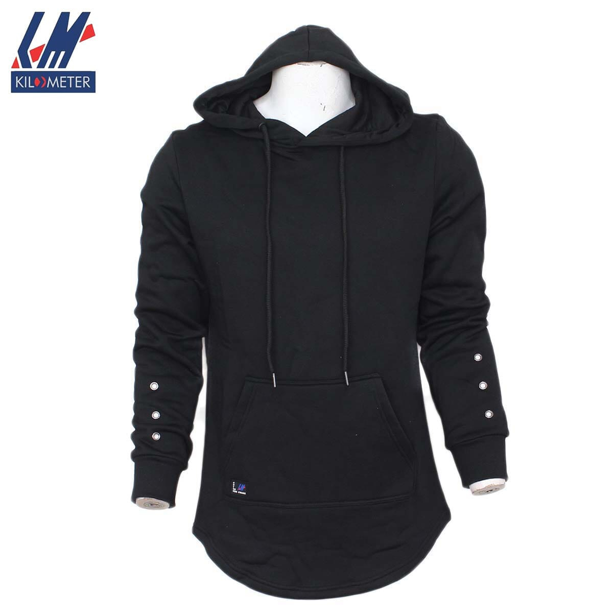 Kilometer Stylist Fur Hoodie For Men KM D1 Black XL