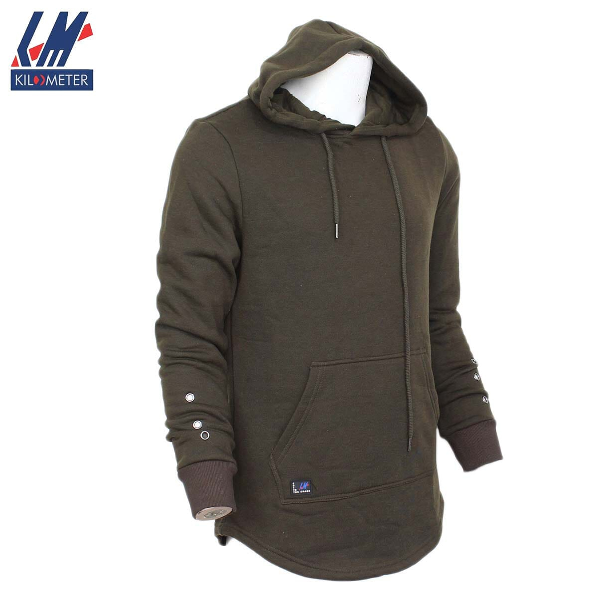 Kilometer Stylist Fur Hoodie For Men KM D1 Dark Olive M