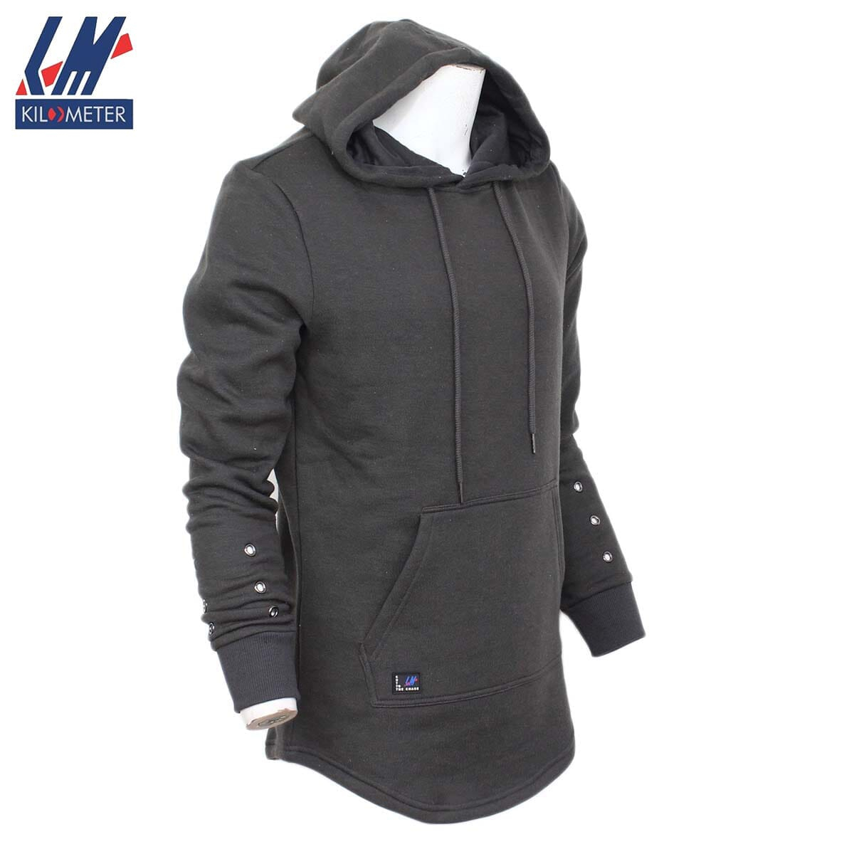 Kilometer Stylist Fur Hoodie For Men KM D1 Grey M