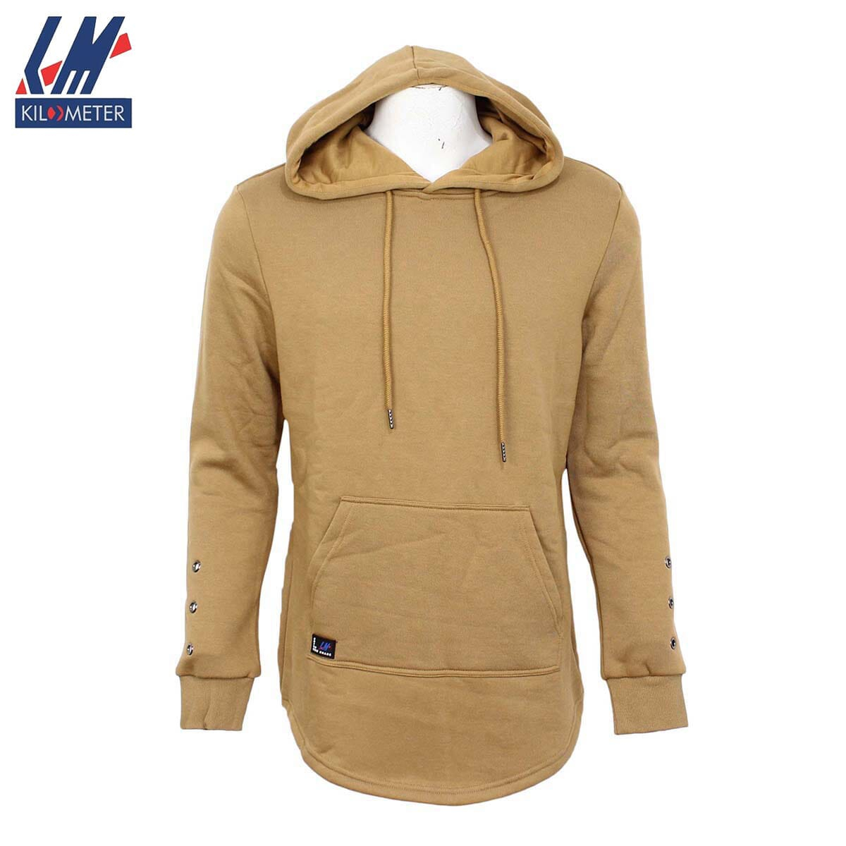 Kilometer Stylist Fur Hoodie For Men KM D1 Khaki XL