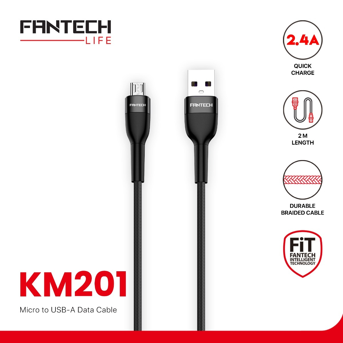 Fantech KM201 Micro USB Data Cable