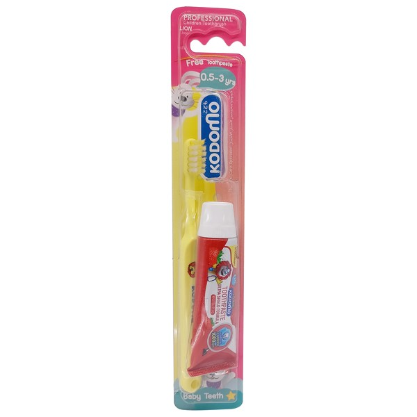 Kodomo Kid Set 0.5-3yrs - Dental Baby Set Toothbrush + Toothpaste