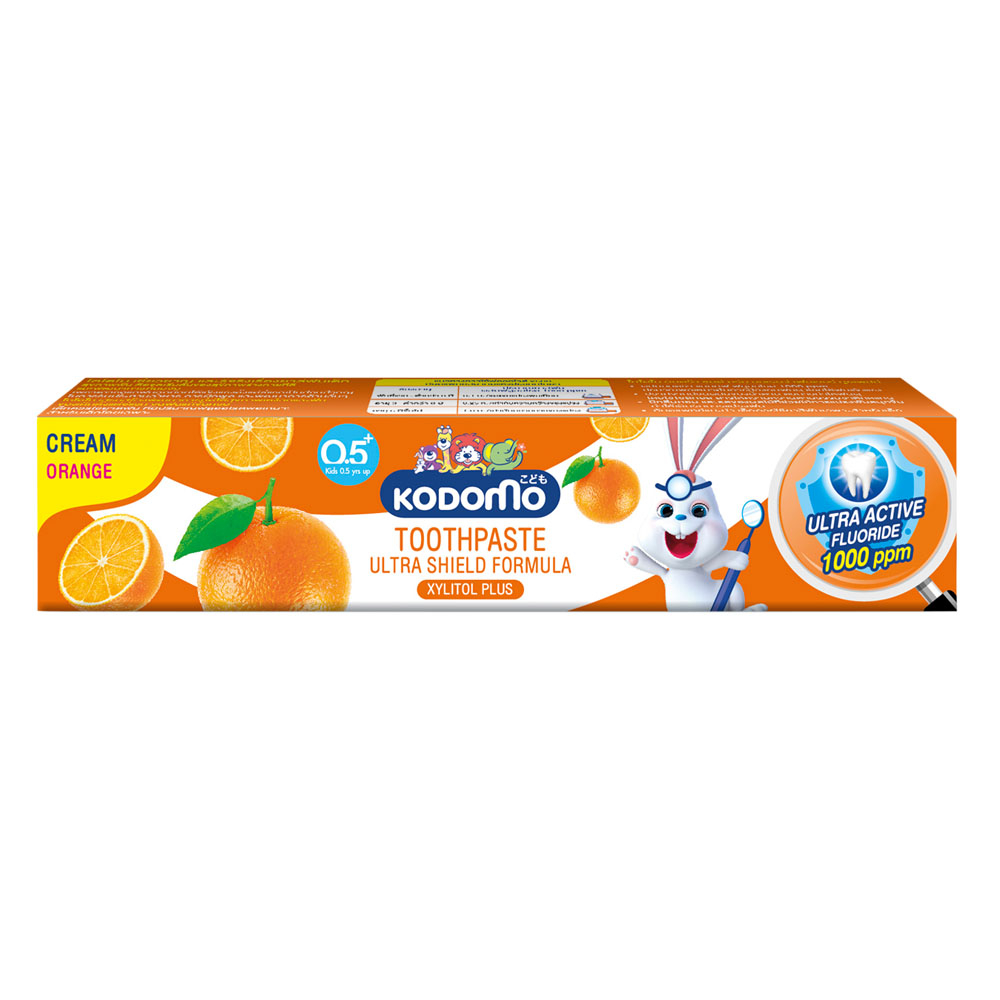 Kodomo Ultrashield Fluoride Toothpaste 40Gm Cream Orange