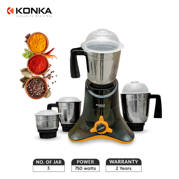 KONKA KTornado Mixer Grinder 750W 3 Jar