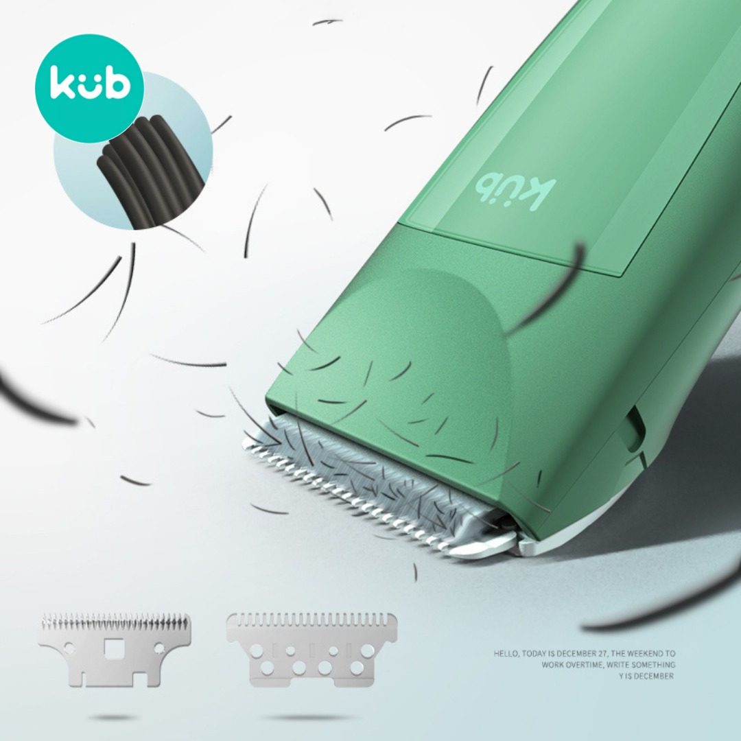 KUB Jn005 Hair Cutter (9Pcs/Set) Green