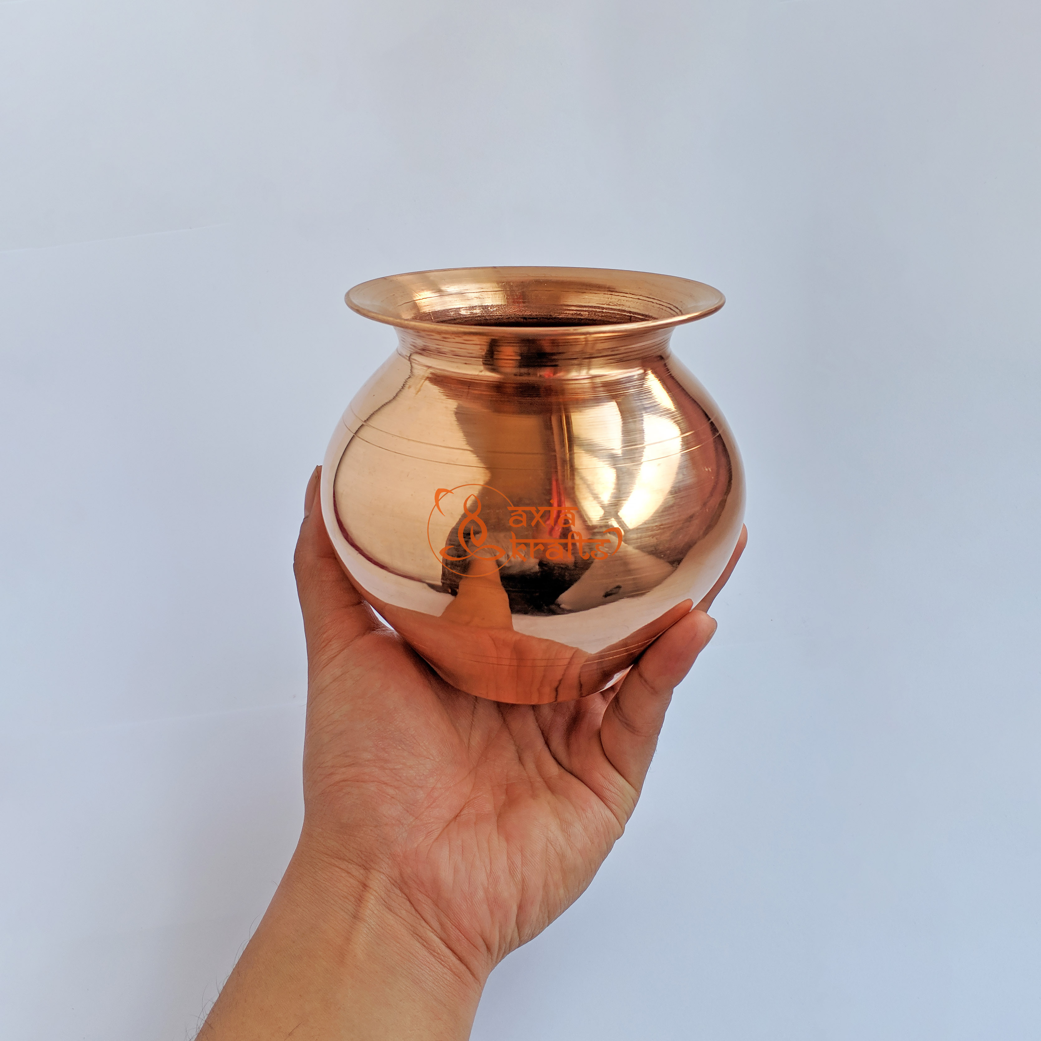 Axia Krafts Kum Kum Lota 4.5 inches | Puja Item | Worship 
