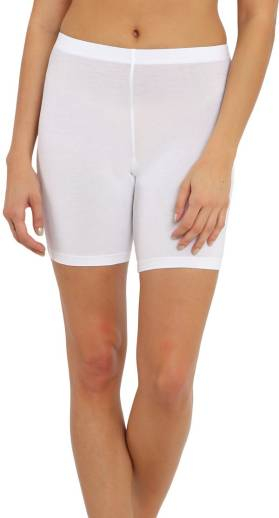 Jockey White Comfies Plain Shorties For Women - 1529