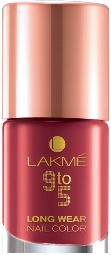Lakme 9 To 5 Long Wear Nail Color Red Alert