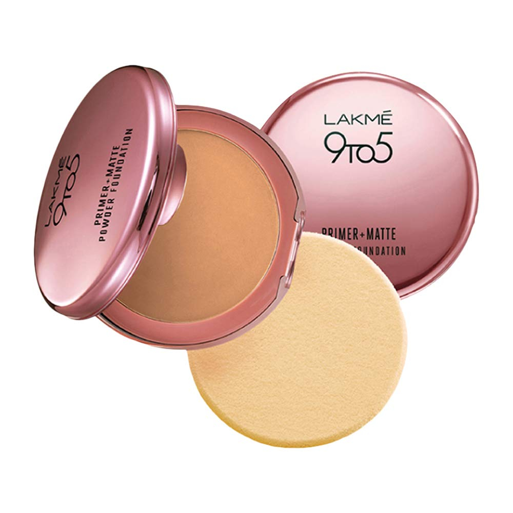 Lakme 9 To 5 Primer + Matte Powder Foundation Compact (Natural Light) – 9 g