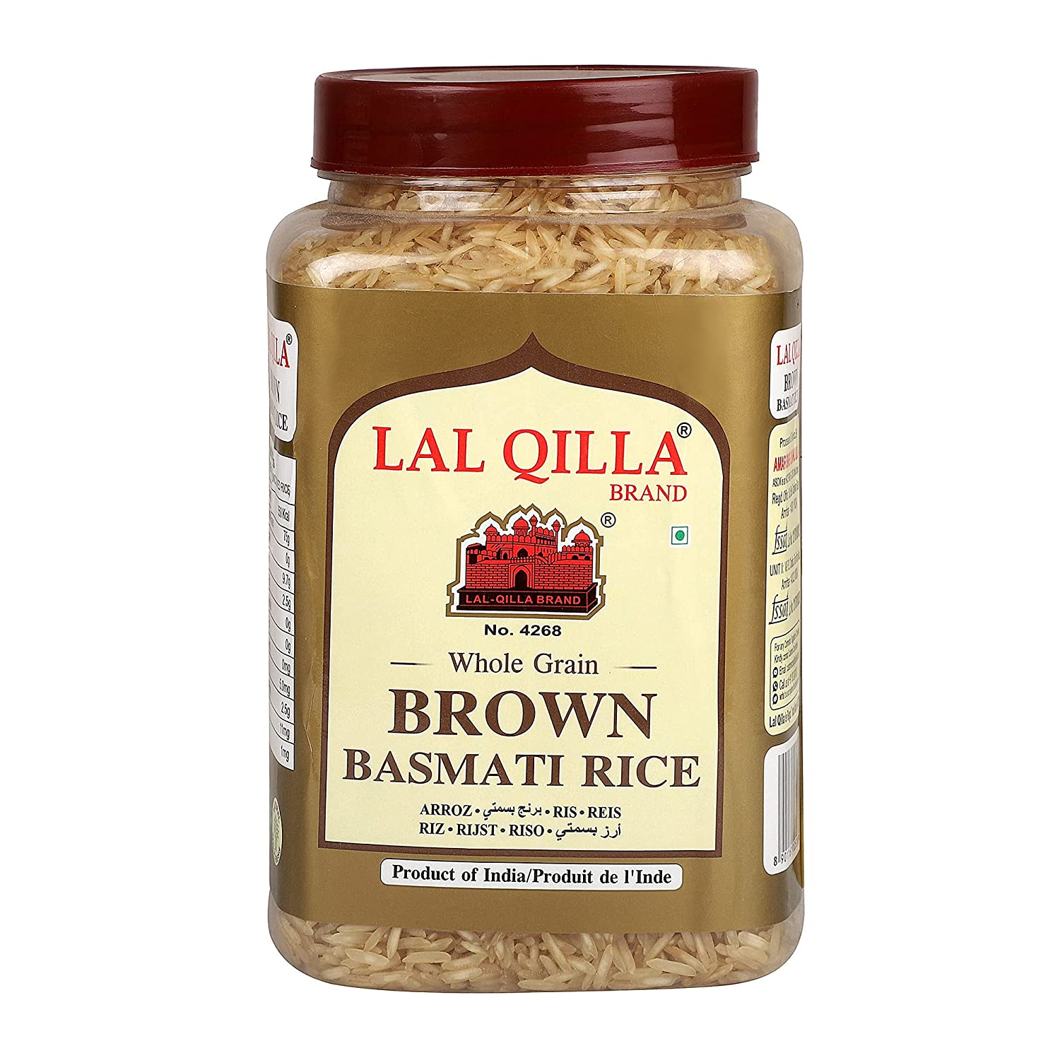Lal Qilla Brown Basmati Rice 1kg Jar