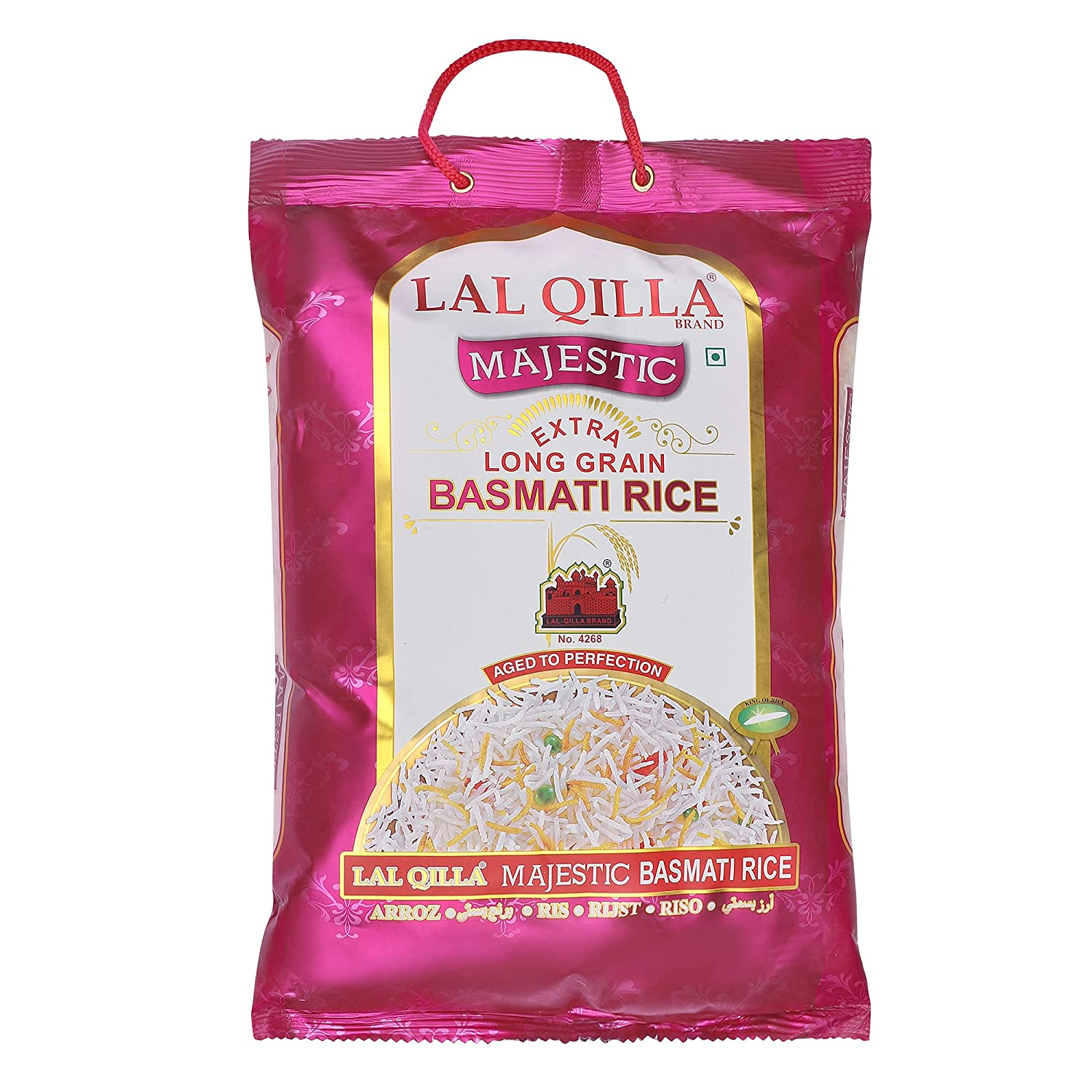 Lal Qilla Majestic, Naturally Aged, Rich Aroma, Perfect Fit for Everyday Consumption, Long Grain Chawal, Gluten Free, Basmati Rice 5Kg