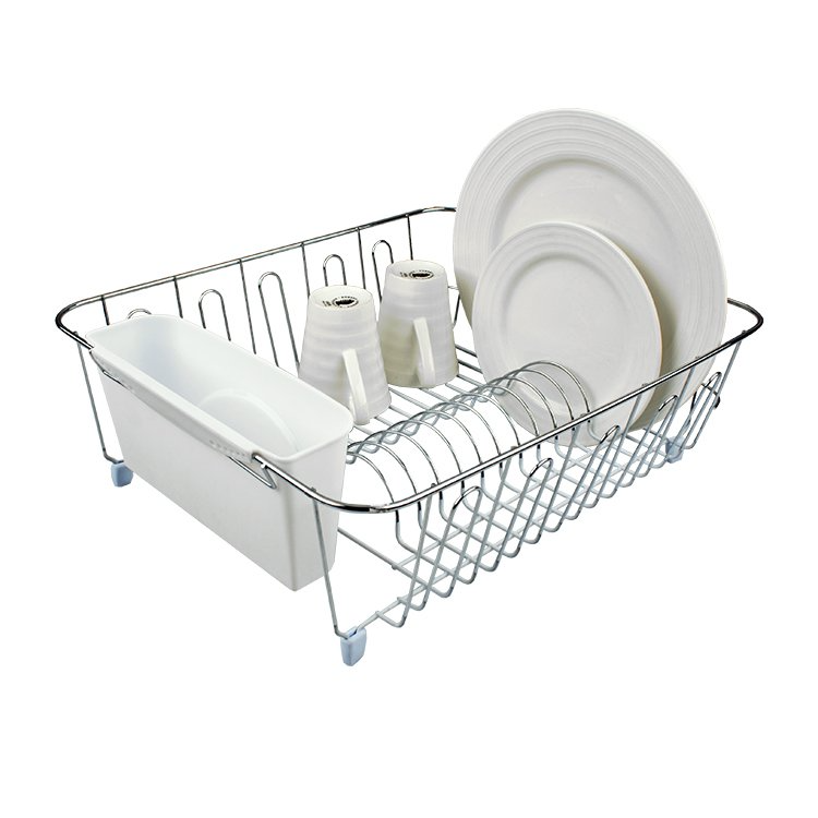 Laughing Buddha - Large Metal Dish Drainer with Caddy & Tray
