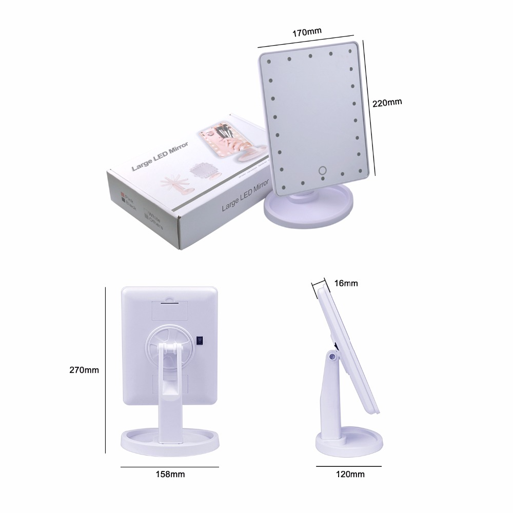 Laughing Buddha - Large Vanity Makeup Mirror with LED Light
