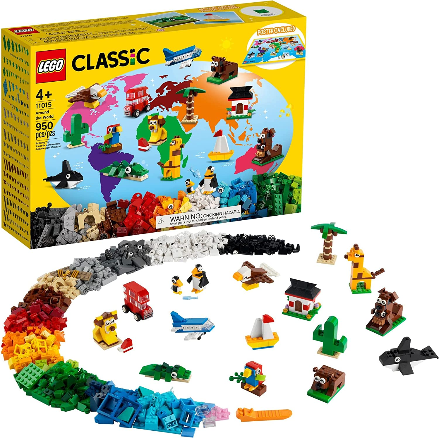 LEGO Classic Around The World 11015 Building Toy Set for Preschool Kids, Boys, and Girls
