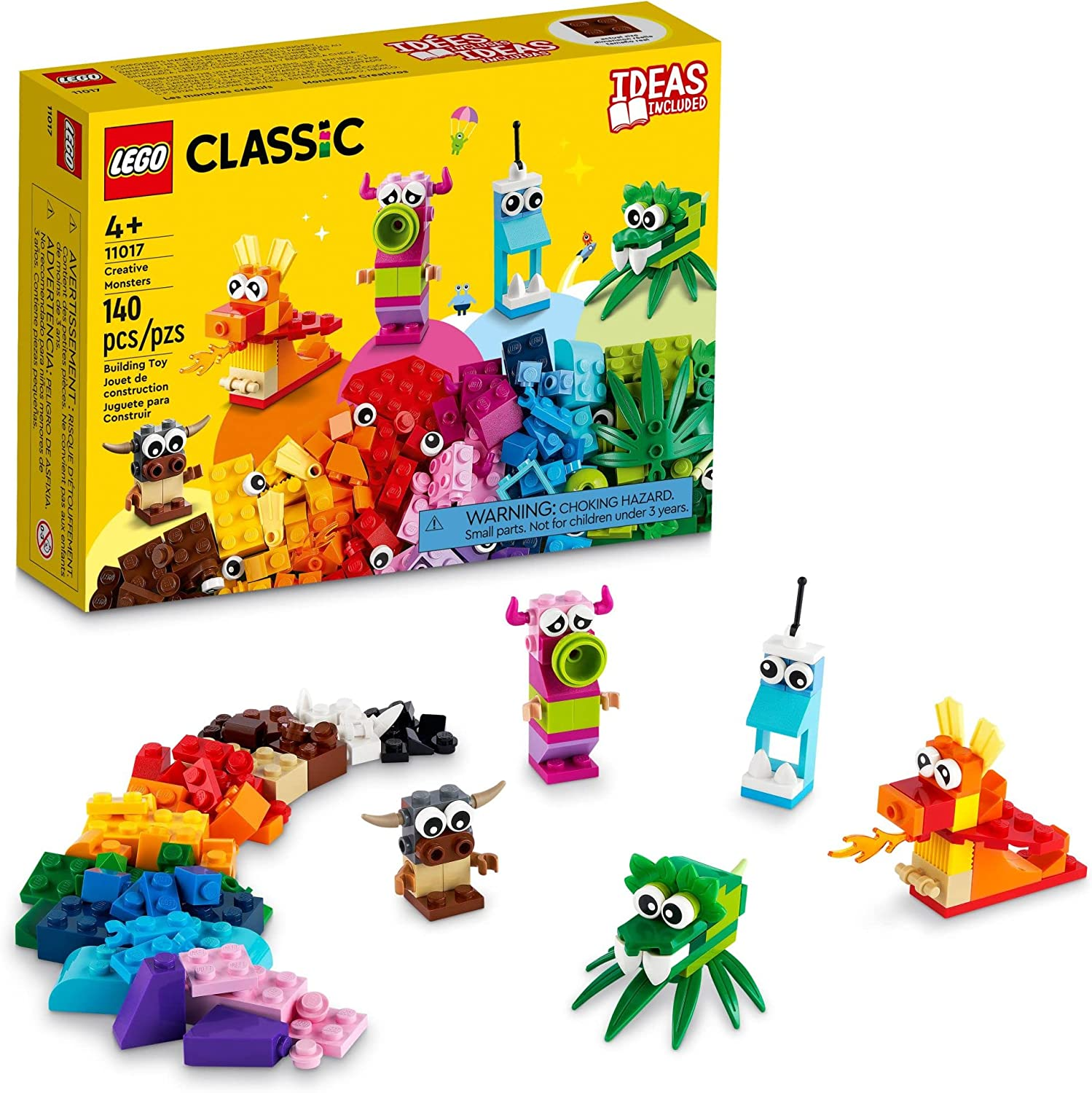 LEGO Classic Creative Monsters 11017 Building Toy Set for Kids, Boys, and Girls