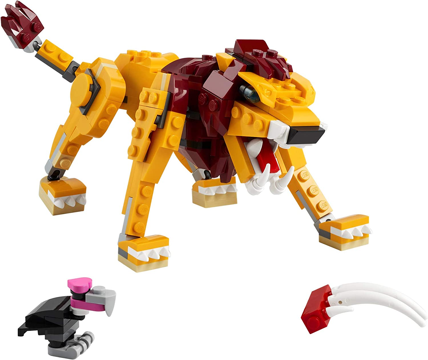 LEGO Creator 3in1 Wild Lion 31112 3in1 Toy Building Kit Featuring Animal Toys for Kids