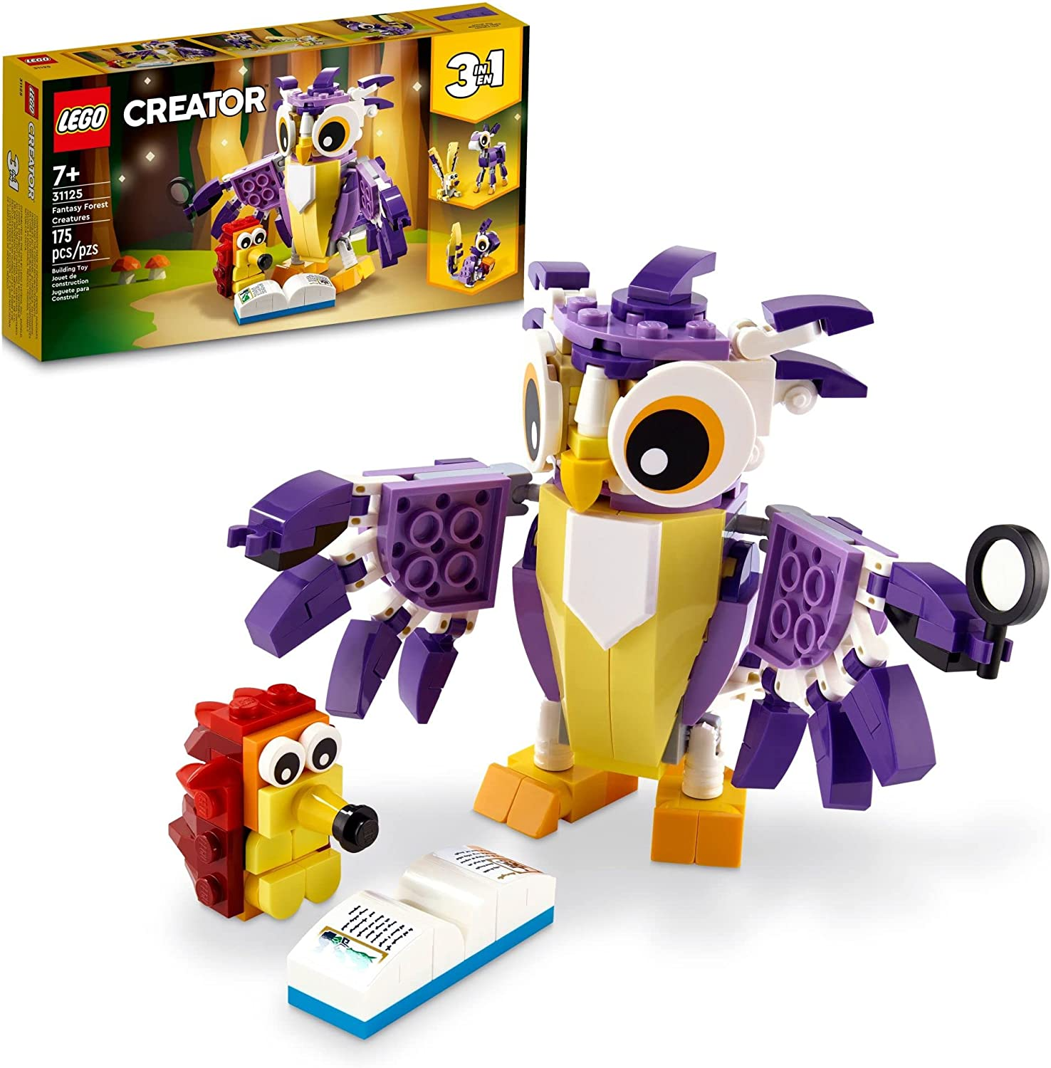 LEGO Creator 3in1 Fantasy Forest Creatures 31125 Building Toy Set