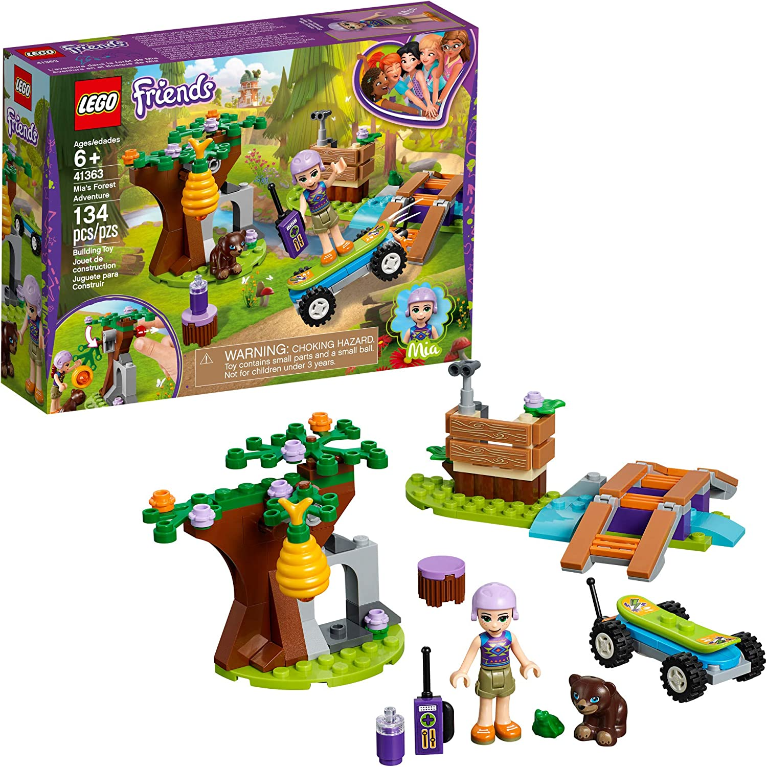 LEGO Friends Mia’s Forest Adventure 41363 Building Kit 