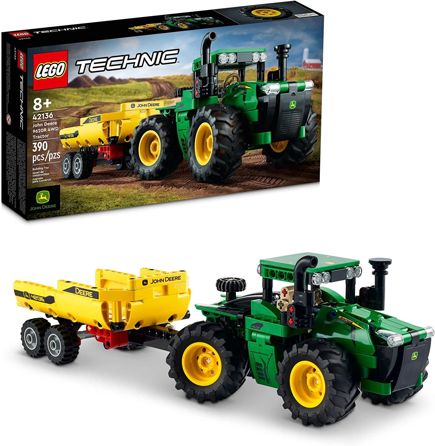 LEGO Technic John Deere 9620R 4WD Tractor 42136 Building Toy