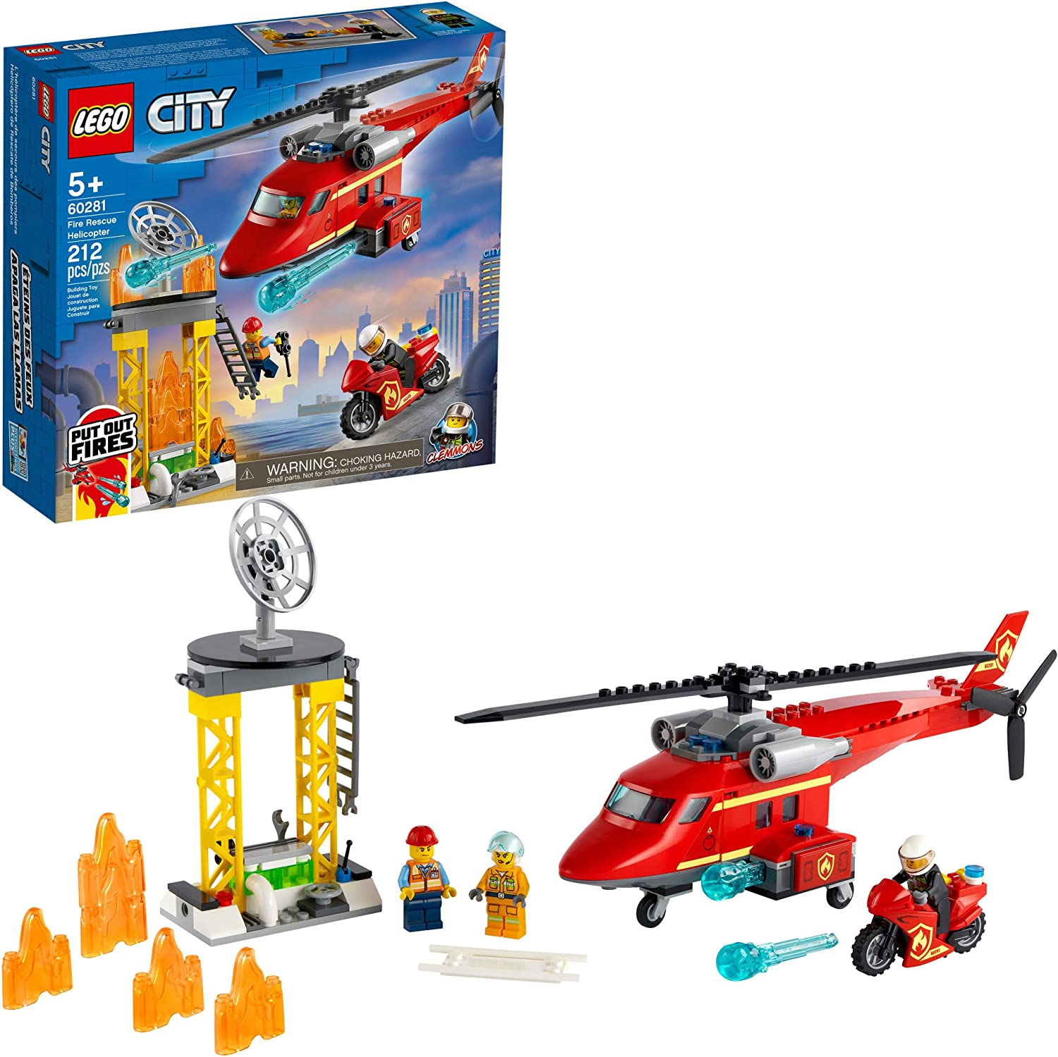 LEGO City Fire Rescue Helicopter 60281 Building Kit