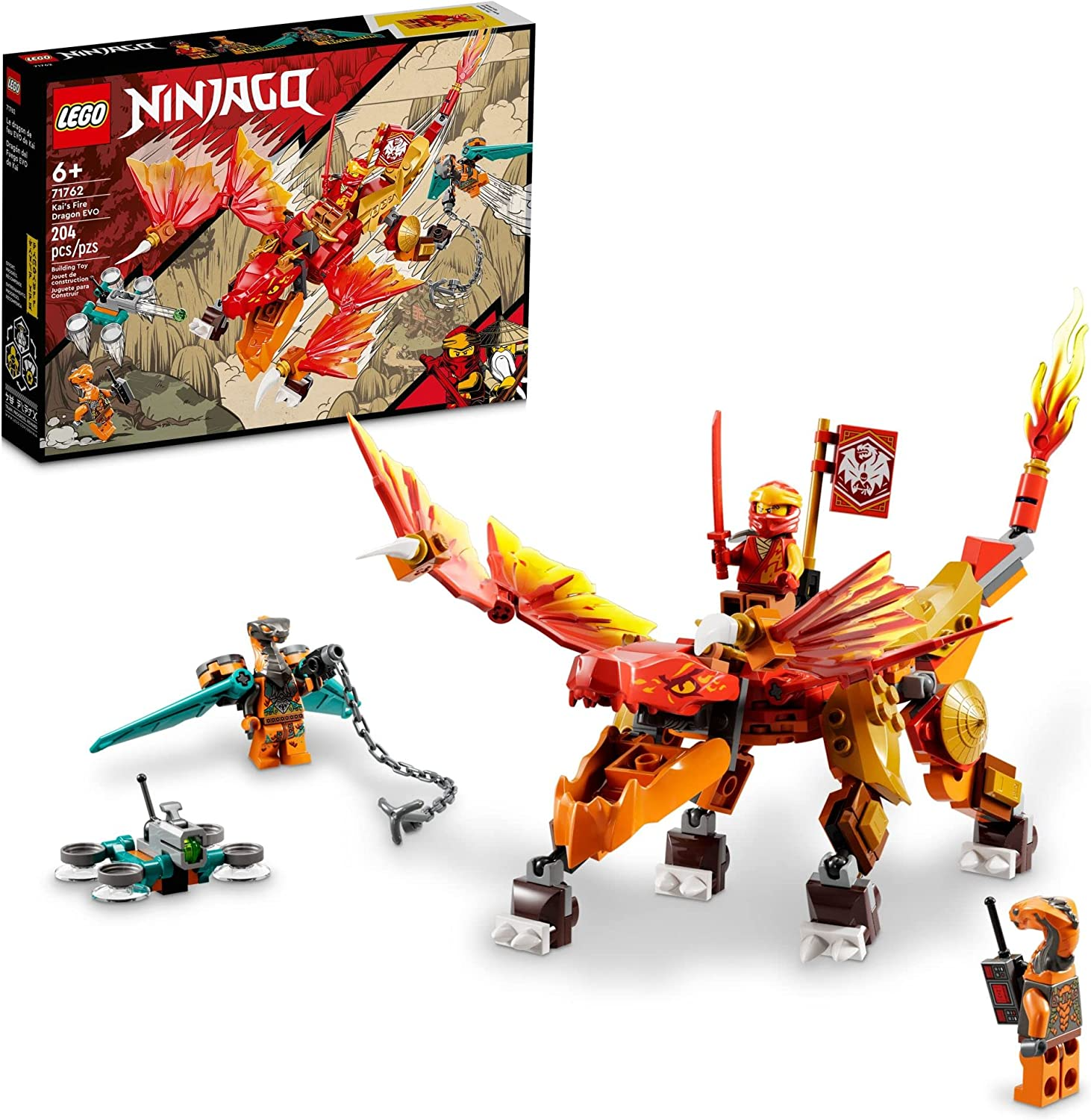 LEGO Ninjago Kai’s Fire Dragon EVO 71762 Building Toy Set