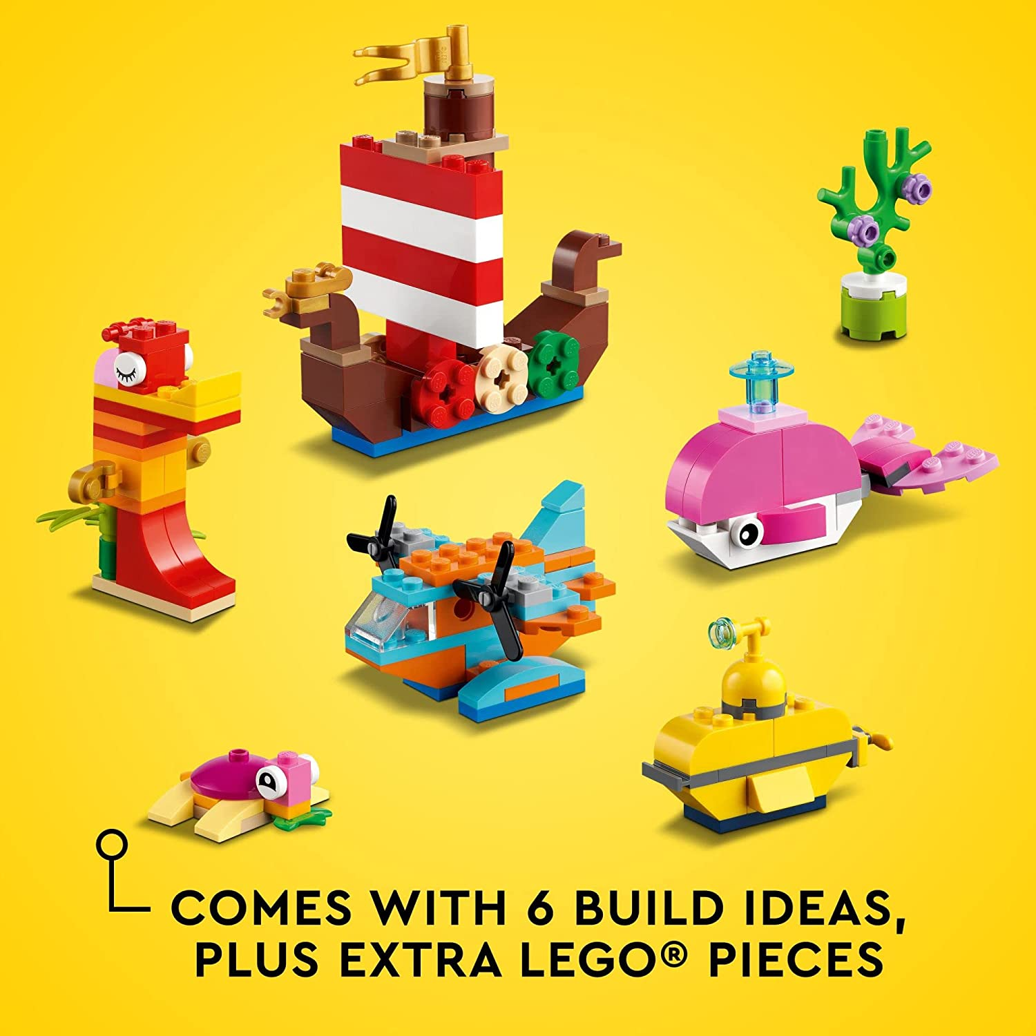 LEGO Classic Creative Ocean Fun 11018 Building Toy Set for Kids, Boys, and Girls