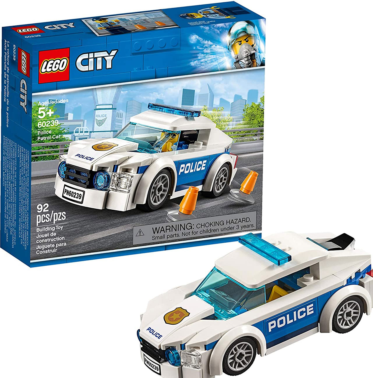 LEGO CIty Police Patrol Car 60239 Building Kit (92 Pieces)