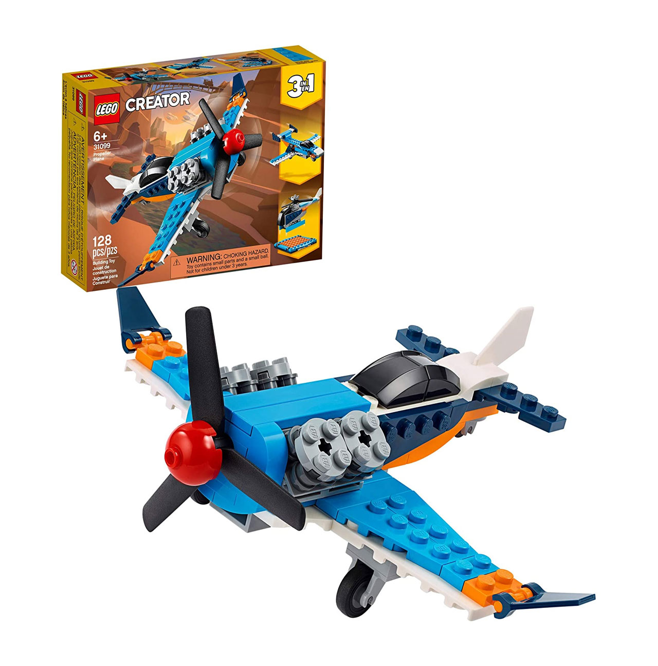LEGO Creator 3in1 Propeller Plane 31099 (128 Pieces)