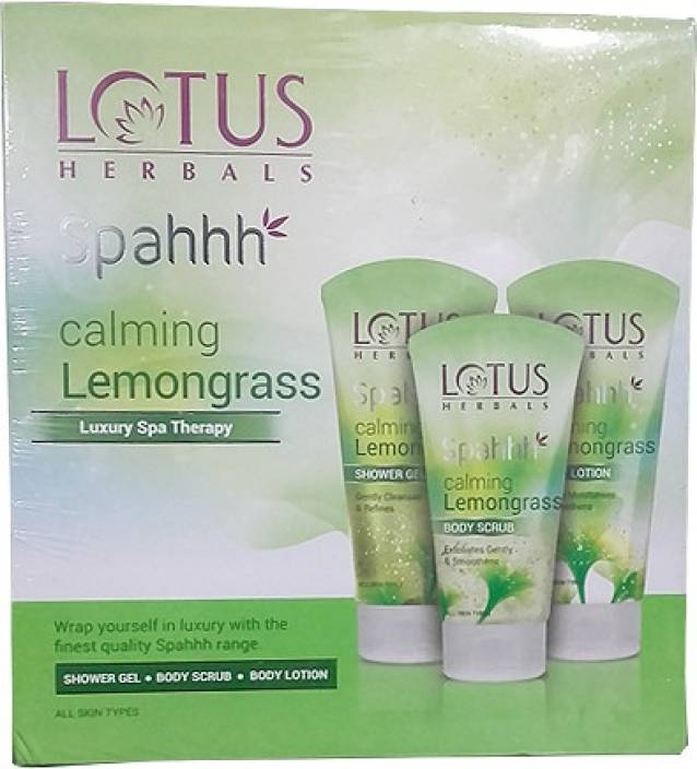 Lotus Herbal  Spahhh  Calming Lemone grass Luxury Spa Therapy Kit