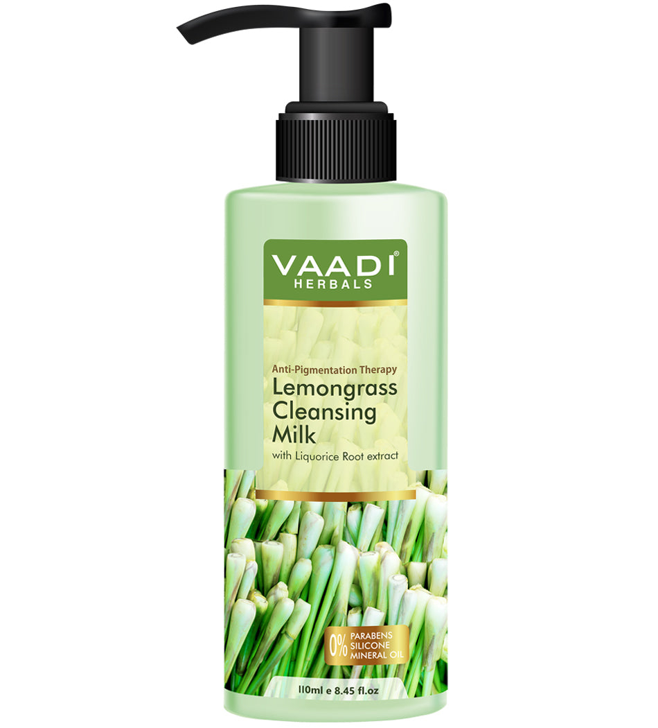 Vaadi Herbals Lemongrass Cleansing Milk with Liquorice Root extract - Anti Pigmentation Therapy (250 ml)