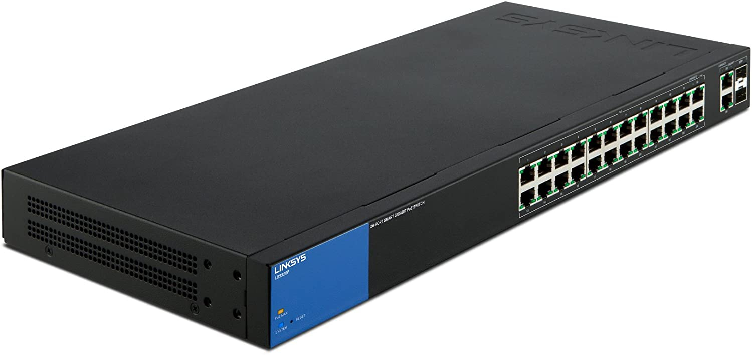 Linksys 28-Port Business Managed Gigabit PoE+ Switch (LGS528P)