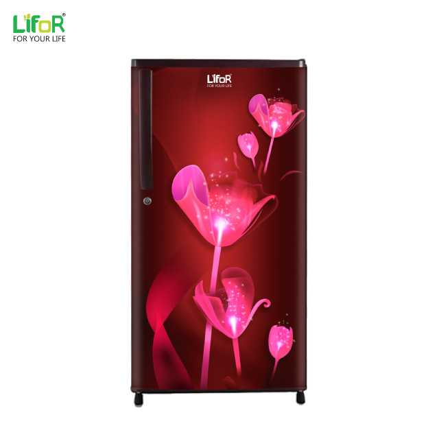Lifor 195 Ltr Flower Red Refrigerator