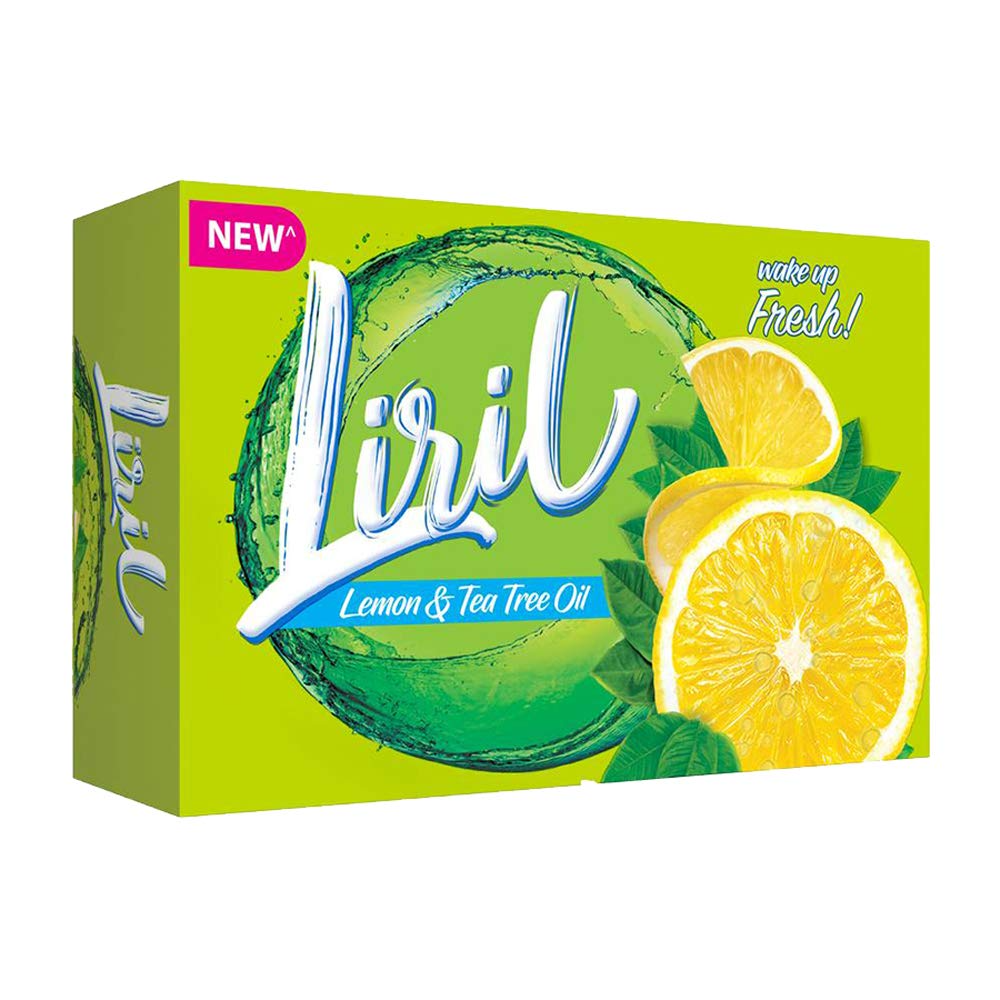 Liril Lemon & Tea Tree Oil Soap, Made from 100% Vegetable Oils, 100g
