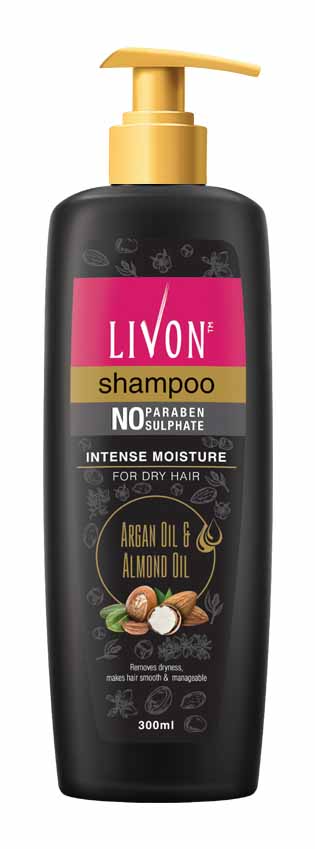 Livon Shampoo Intense Moisture with Argan Oil and Almond Oil for Dry Hair-650ml
