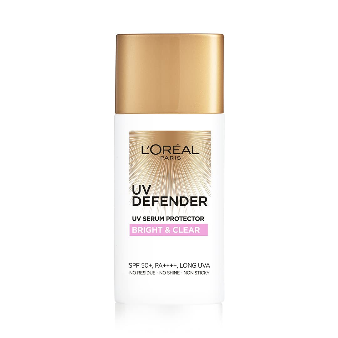 L’Oréal Paris UV Defender Serum Protector Sunscreen SPF 50 PA+++ (Bright & Clear) - 50 ml