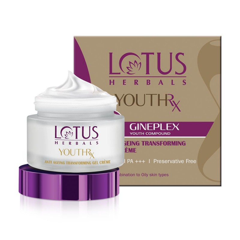 Lotus Herbals YouthRX Anti Ageing Transforming Creme SPF 25 Pa+++ Preservative Free, 50g