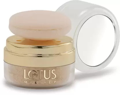 LOTUS MAKE - UP Naturalblend Translucent Loose Powder with Auto-Puff SPF-15 (Sunset Beach -820) Compact 10 g