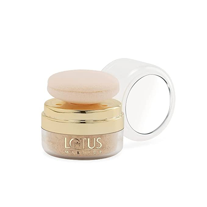 LOTUS HERBALS Naturalblend Translucent Loose Powder with Auto Puff SPF-15, Iceberg 810 Compact 10 g
