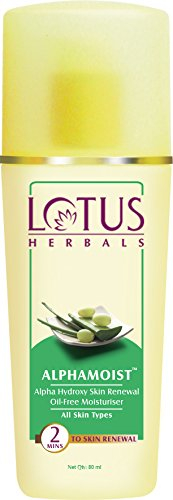  Lotus Herbals Alphamoist Alpha Hydroxy Skin Renewal Oil-free Moisturiser For All Skin Types  80ml