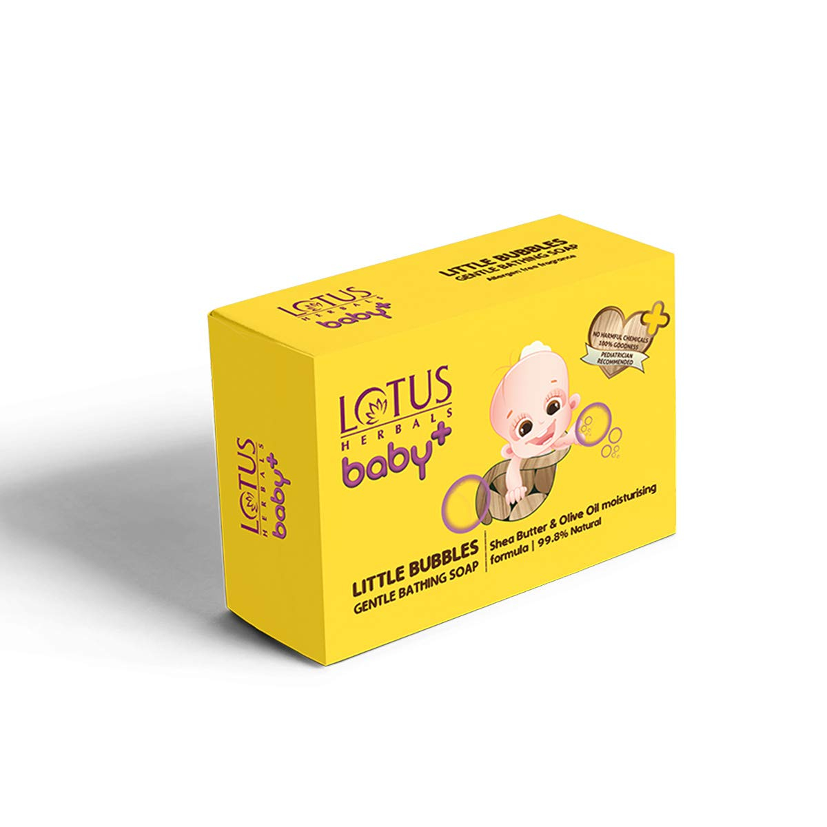 Lotus Herbals baby+ Little Bubbles Gentle Bathing Soap 75gm 1Pack