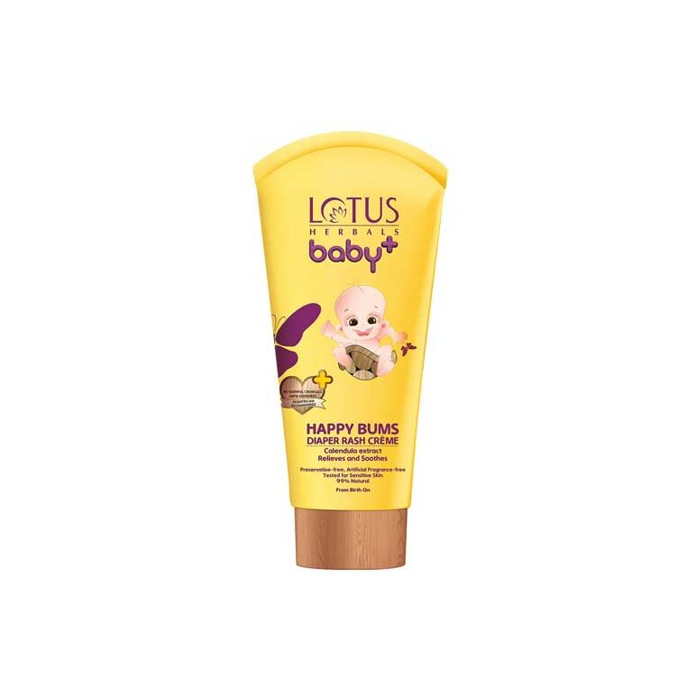 Lotus Herbals Baby+ Happy Bums Diaper Rash Creme, 100gm