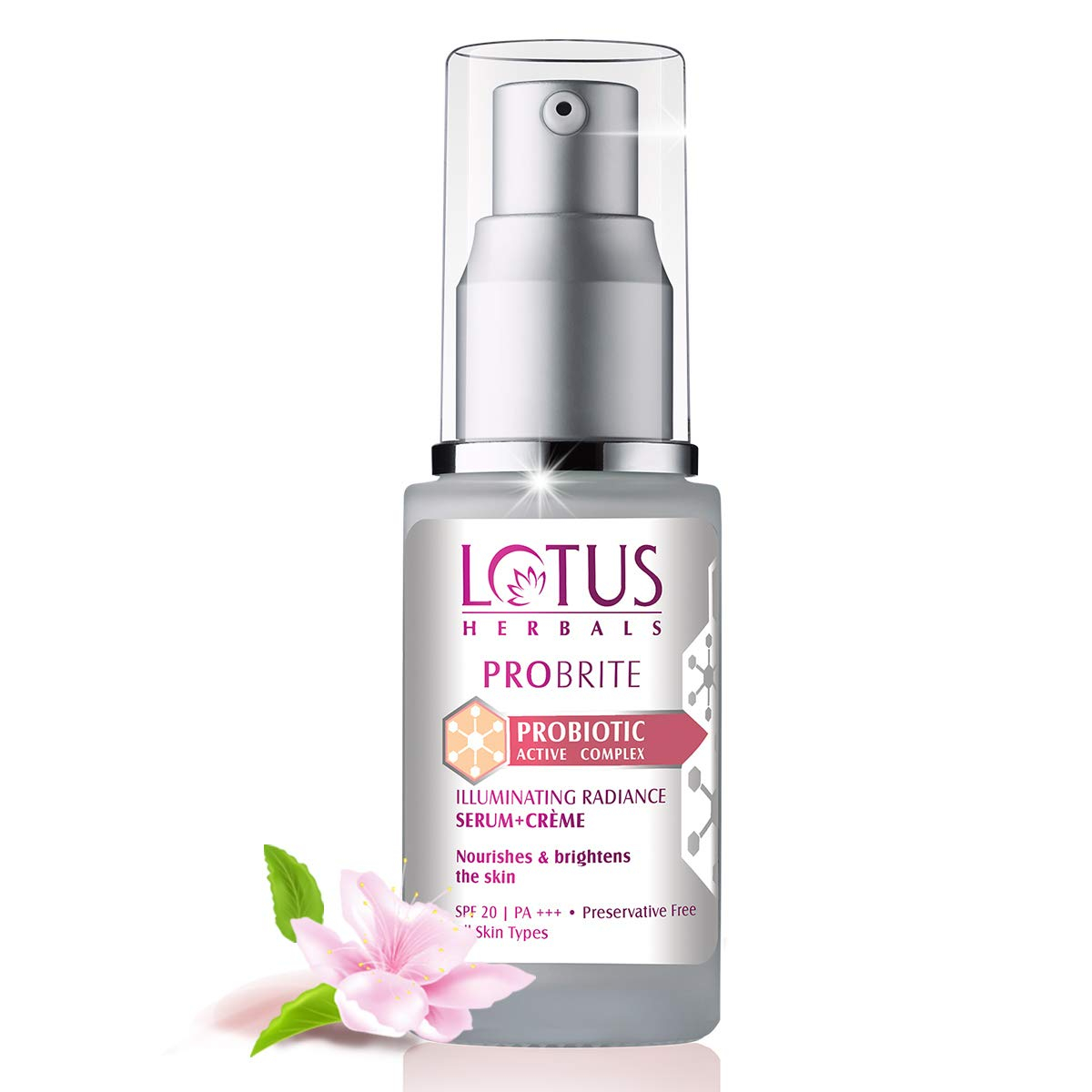 Lotus Herbals Probrite illuminating Radiance Serum+Creme, 30 ml